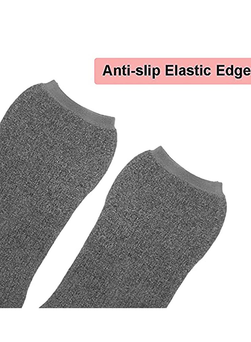 Sweet seven دعامة للركبة مصنوعة من الصوف الكشميري المرن لتوفير الراحة أثناء النوم وتخفيف الألم - دعامة دافئة للركبة للركب الباردة، المشاكل، كبار السن - هدية باللون الرمادي، مقاس يناسب الجميع - Image 5