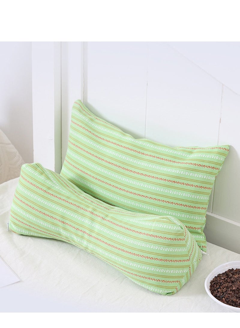 Buckwheat Hulls Filling Health Neck And Cervical Pillows With Head Support Removable Triangular Shape Gentle-Cervical Support Pillow For Pain Relief - Image 3