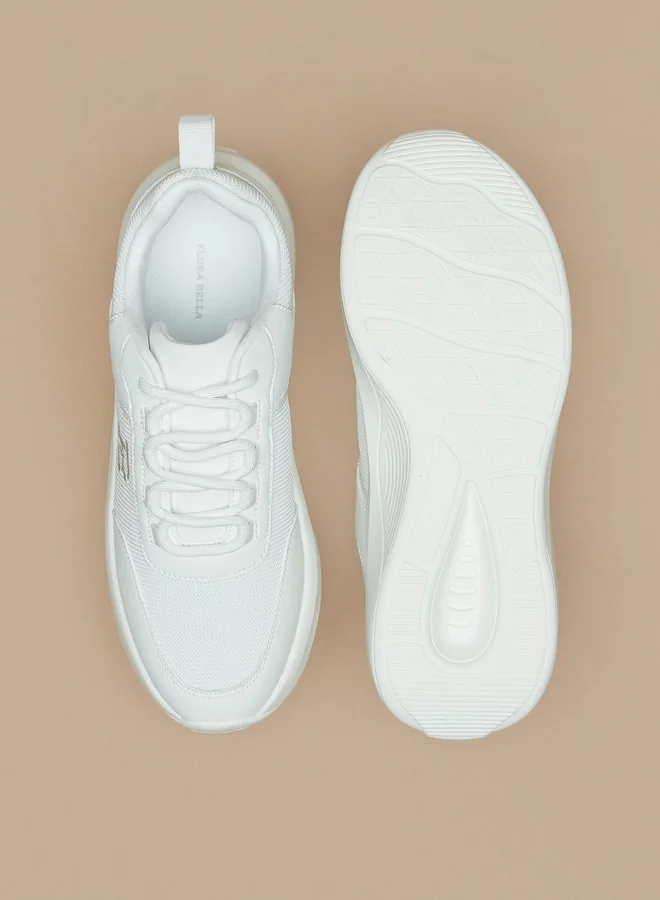 فلورا بيلا من شو إكسبرس Logo Detail Sneakers with Lace-Up Closure