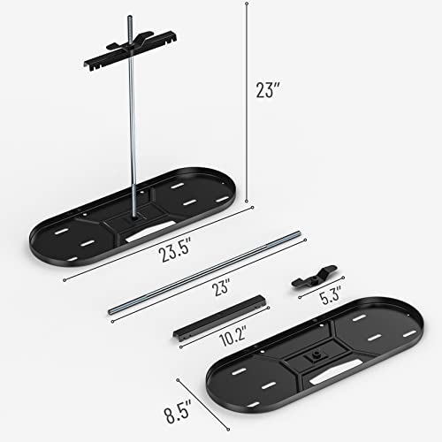 Skyflame Steel RV Dual Propane Tank Mounting Rack for 30 lbs Tanks, Double Gas Tank Cylinder Hitch Frame for RVs, Camping and Trailers - Image 2