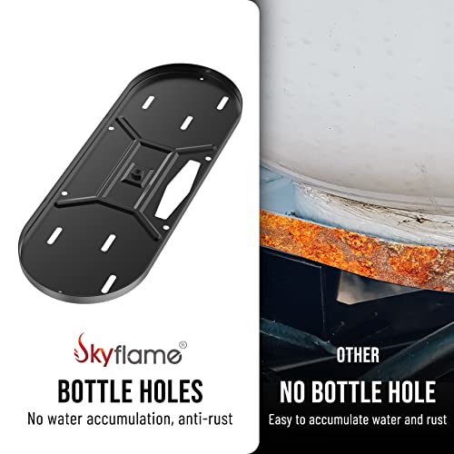 Skyflame Steel RV Dual Propane Tank Mounting Rack for 30 lbs Tanks, Double Gas Tank Cylinder Hitch Frame for RVs, Camping and Trailers - Image 3