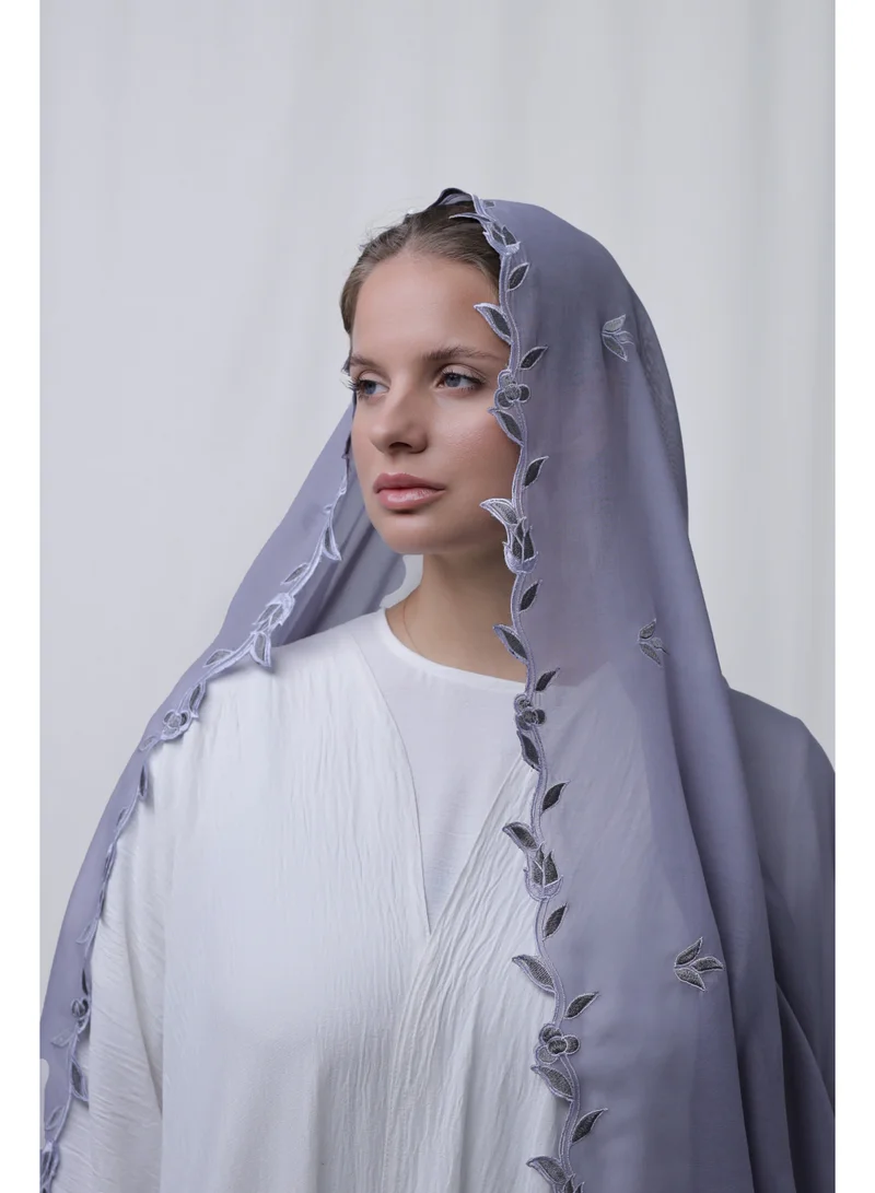Ophelia Lilac Embroidery Hijab – Elegant Embroidered Modest Hijab for Women for Women | Best Price UAE