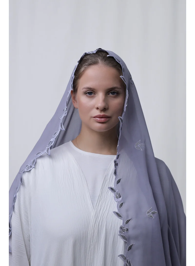 Ophelia Lilac Embroidery Hijab – Elegant Embroidered Modest Hijab for Women for Women | Best Price UAE