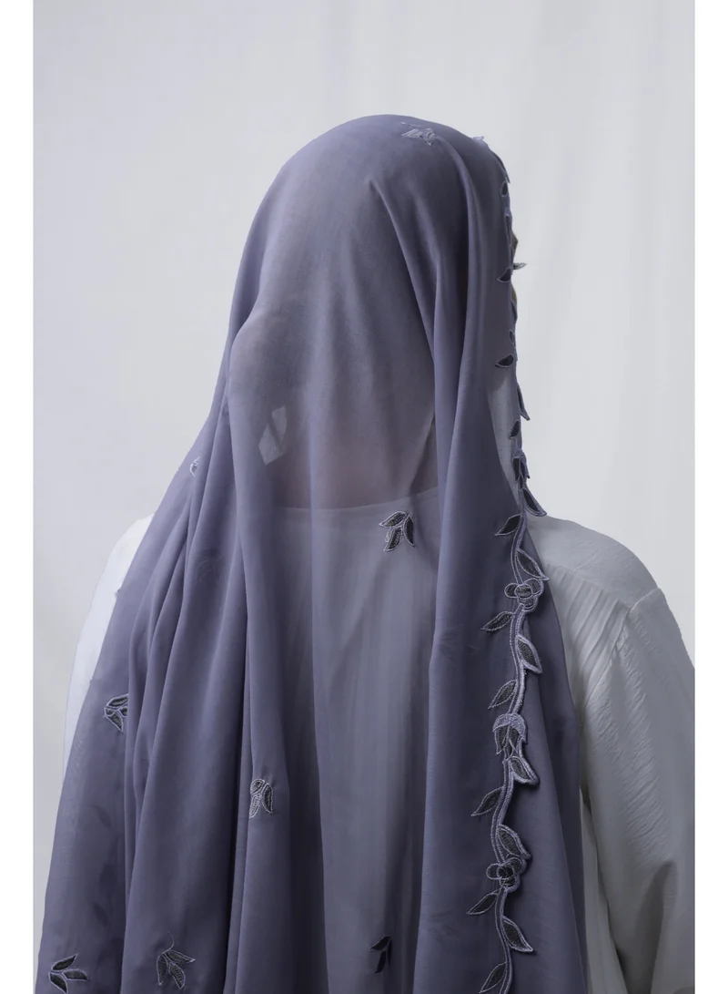 Ophelia Lilac Embroidery Hijab – Elegant Embroidered Modest Hijab for Women for Women | Best Price UAE