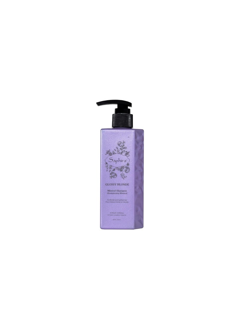 Saphira - Saphira Glossy Blonde Shampoo for Natural, Bleached, and Color-Treated Blonde Hair, Sulfate-Free, Paraben-Free, Heals, Cleanses, Replenishes and Hydrates Blonde Hair - Image 1