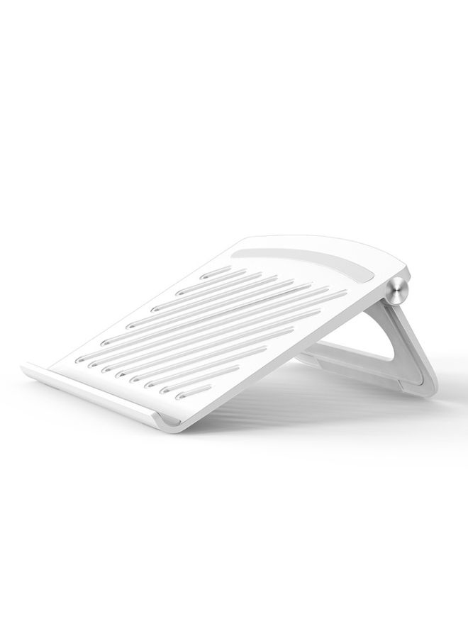 BURAQ D1601 Laptop Support Folding Heightening Lifting Plate Cooling Bracket(White)  - Image 1