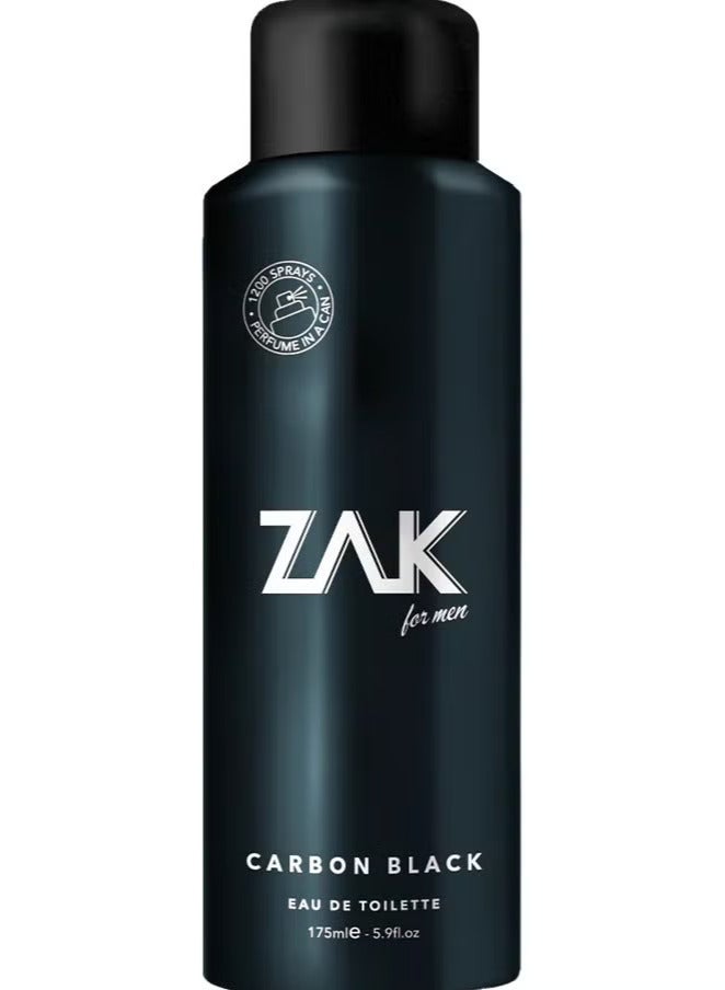 Zak For Men Carbon Black Edt 175 Ml
