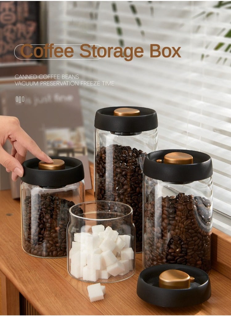 Coffee bean storage bottle, vacuum sealed coffee powder jar, food storage box