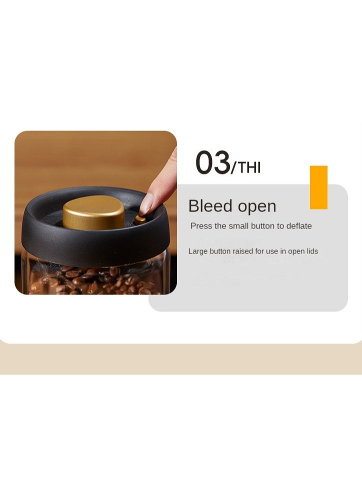 Coffee bean storage bottle, vacuum sealed coffee powder jar, food storage box