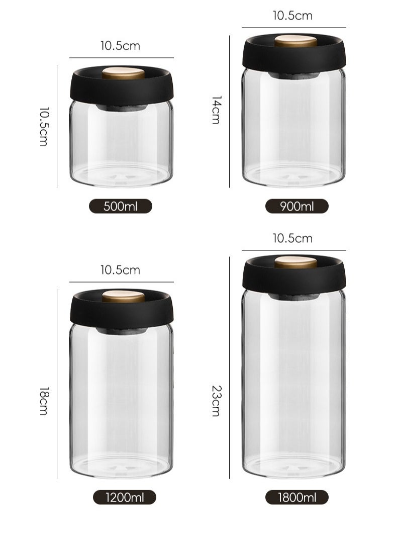 Coffee bean storage bottle, vacuum sealed coffee powder jar, food storage box