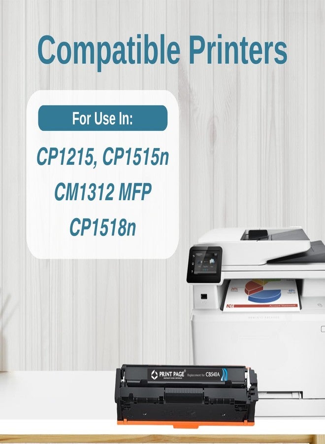 Print Page 125A Toner Cartridge Compatible for Color LJ Printers CP1215, CM1312 MFP, CP1515n, CP1518n (125A - 4 Color Combo) - Image 2