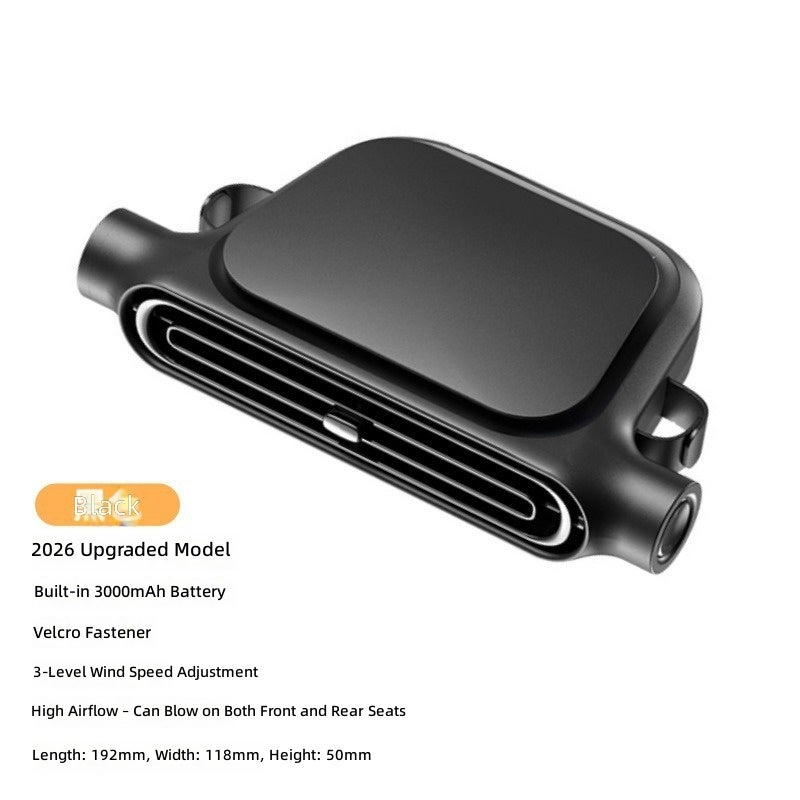 New Car Fan USB Dual-Turbine Powerful Airflow Seat Back Ventilation