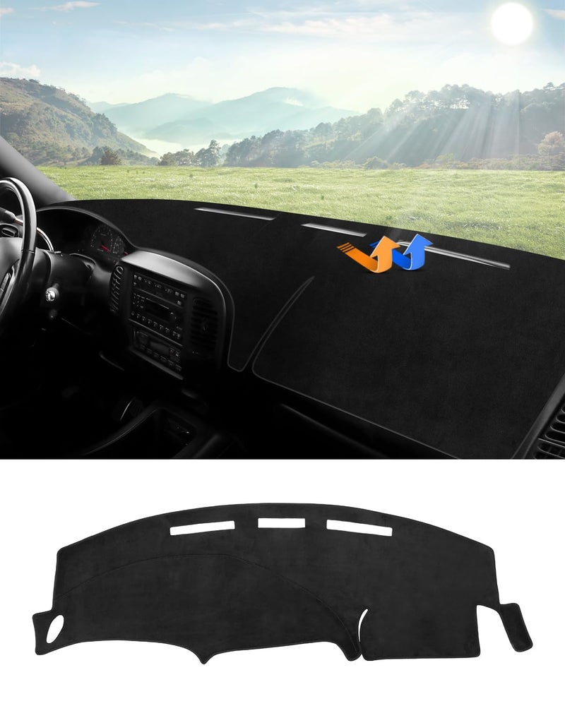 Autorder Dashboard Cover Mat for 19972003 Ford F150F250ExpeditionF150 Heritage Accessories Dash Cover Flannel Dash Mat Sunshade Glare UV Rays ProtectorWithout Light SensorClimate Sensor