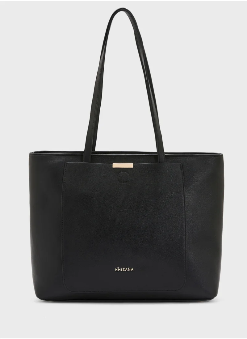 Khizana Metal Trim Detail Everyday Tote Bag