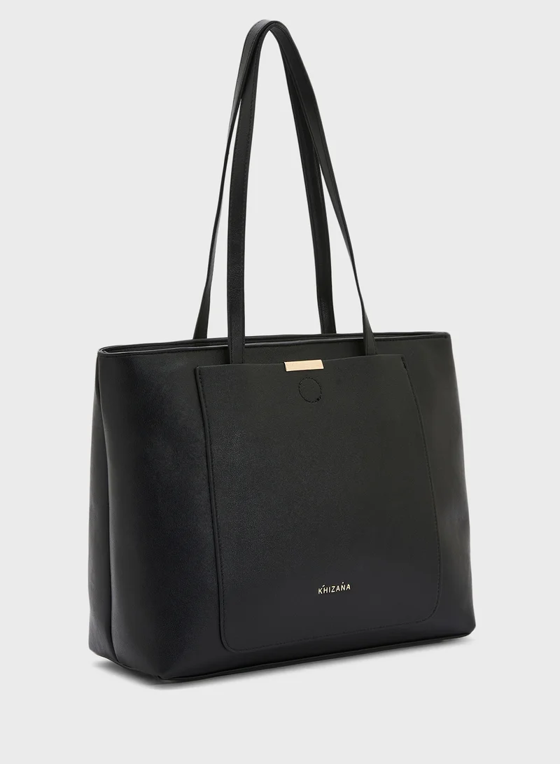 Khizana Metal Trim Detail Everyday Tote Bag