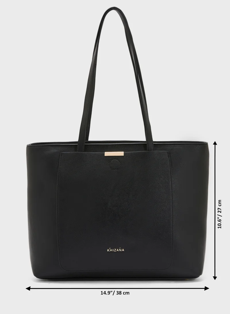 Khizana Metal Trim Detail Everyday Tote Bag