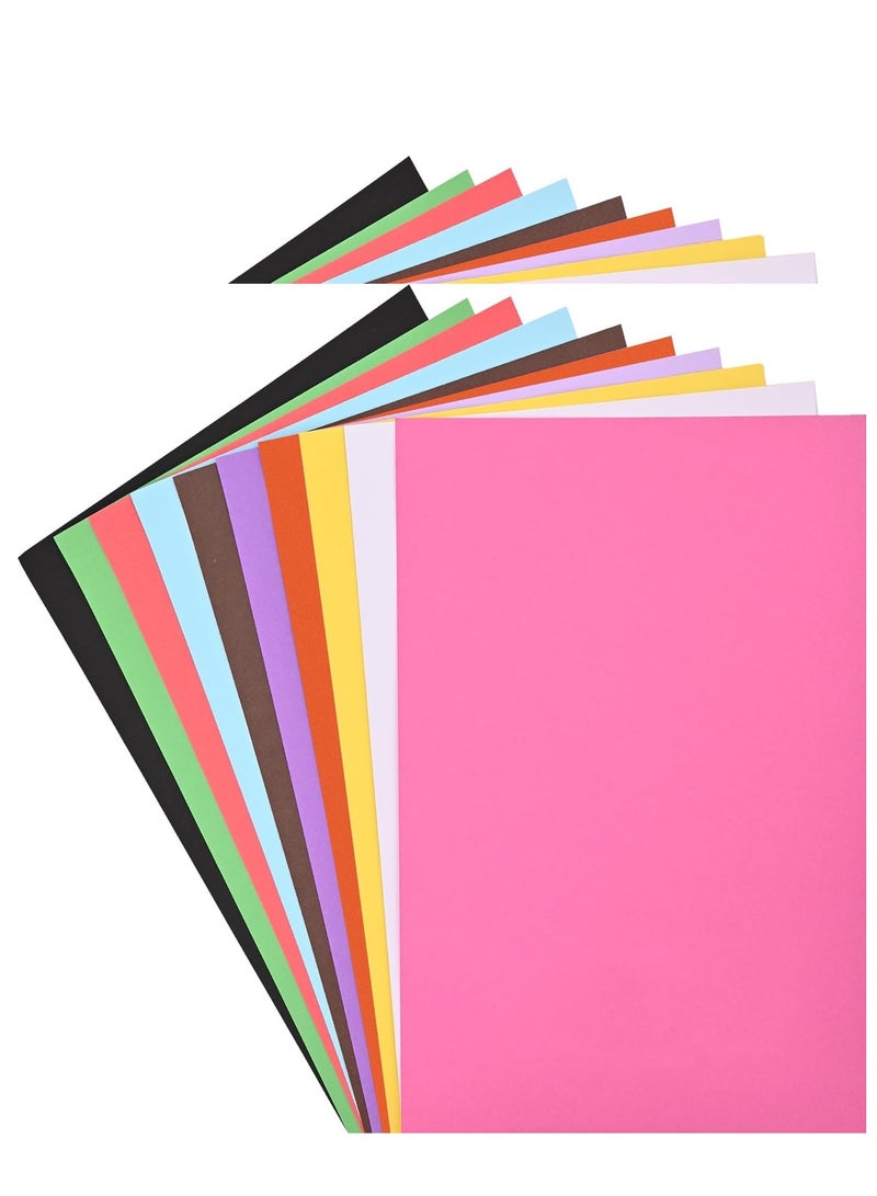 Funbo 20-Piece 50x70cm Size Bristol Card Chart Paper 220gsm Thickness Assorted Colours - Image 1
