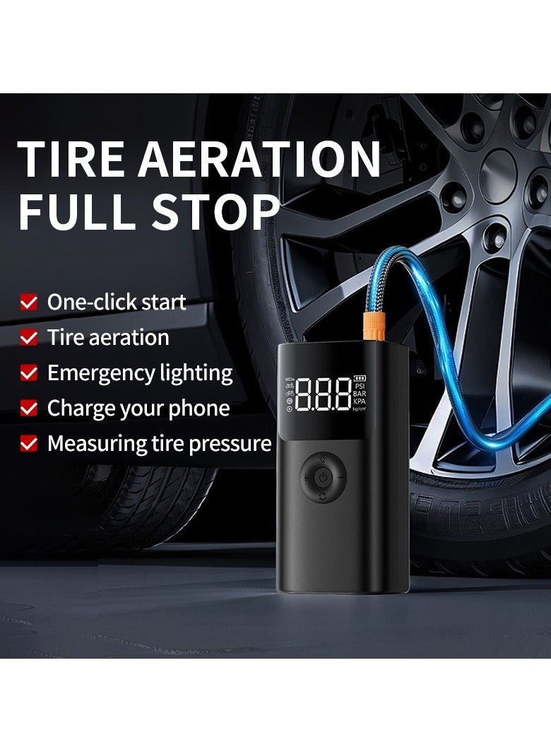 Generic QS003 Car Jump Starter with Air Compressor, 120PSI 1000A Car Battery Jump Starter, 12V Battery Pack with Type-C Charge, for 6.0L Gasoline and 3.0L Diesel Engines, 5 in 1  - Image 5