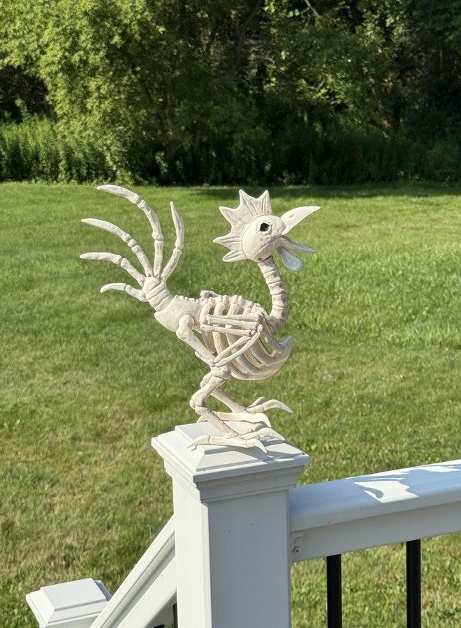 Seasons Crazy Bonez Skeleton Rooster Halloween Decoration, 12" - Image 5