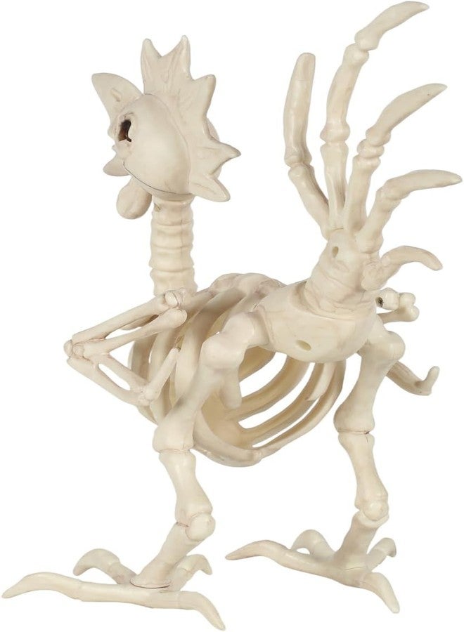 Seasons Crazy Bonez Skeleton Rooster Halloween Decoration, 12" - Image 4