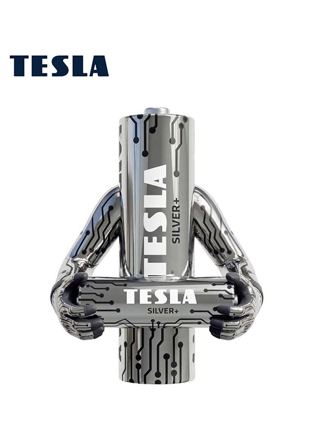 TESLA BATTERIES  AAA SILVER+ ALKALINE  LR03 1.5   (8+2)pcs - Image 2