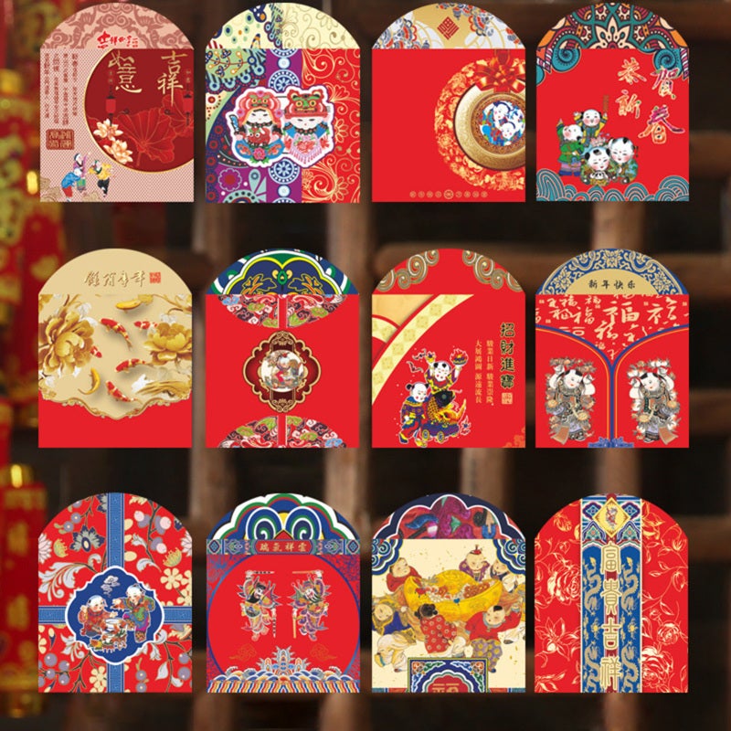 Red Envelopes 180g White Cardboard Vibrant Traditional Chinese Designs - High-quality Four-color Printing Lucky Cattle for Lunar New Year Weddings Birthdays Festive Celebrations - Image 2