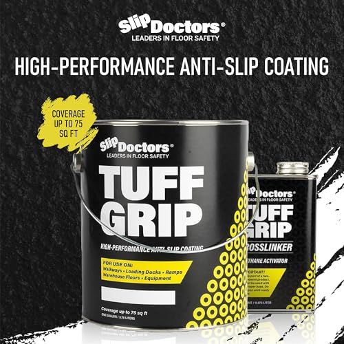 Slip Doctors Tuff Grip Anti-Slip Paint for Ramps, Floors, Decks & Stairs – Durable Non-Skid Coating for Enhanced Traction (Black) - Image 2