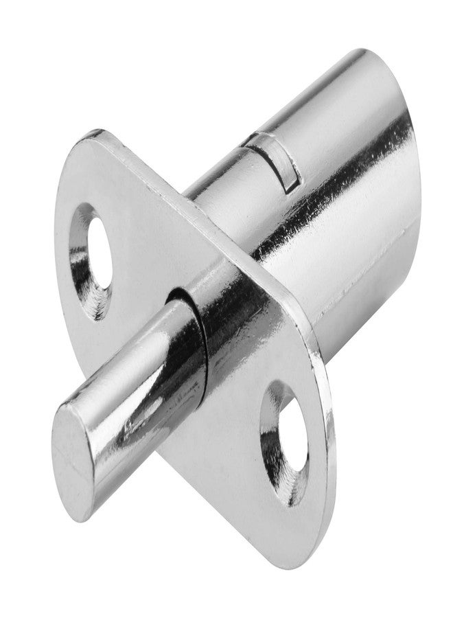 XIEHE Zinc Alloy Push Plunger Sliding Cabinet Door Lock 3/4" Cylinder Diameter 19mm Keyd Different with 2 Keys Cylinder Long 32mm (D0.7*L1.2inch) Chrome, 1PACK - Image 2