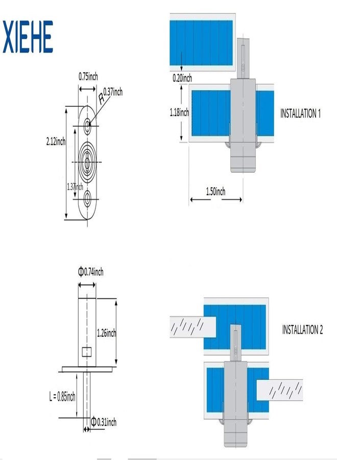 XIEHE Zinc Alloy Push Plunger Sliding Cabinet Door Lock 3/4" Cylinder Diameter 19mm Keyd Different with 2 Keys Cylinder Long 32mm (D0.7*L1.2inch) Chrome, 1PACK - Image 5