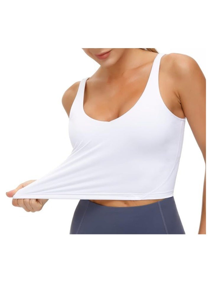 Women's Tank Top Padded Sports Bra Running Workout Yoga Crop Top - Image 3
