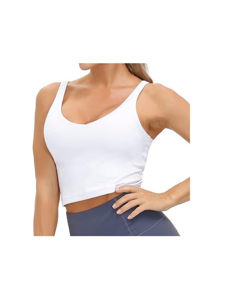 Women's Tank Top Padded Sports Bra Running Workout Yoga Crop Top - Image 2