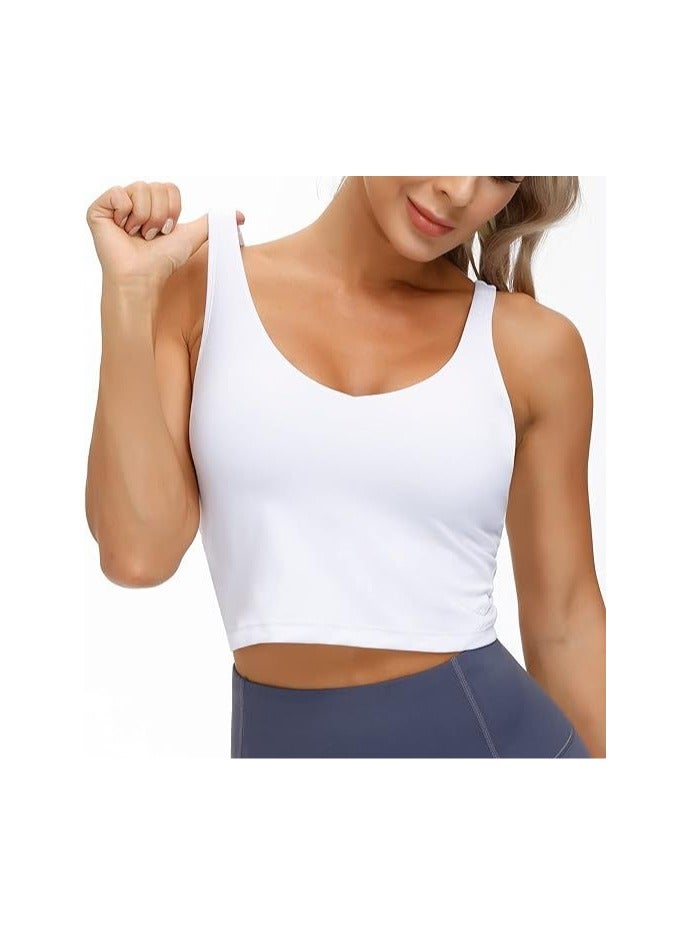 Women's Tank Top Padded Sports Bra Running Workout Yoga Crop Top - Image 4