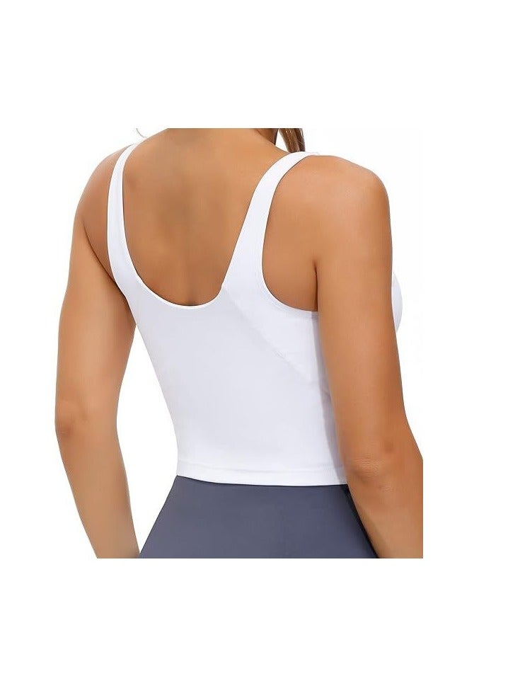 Women's Tank Top Padded Sports Bra Running Workout Yoga Crop Top - Image 5