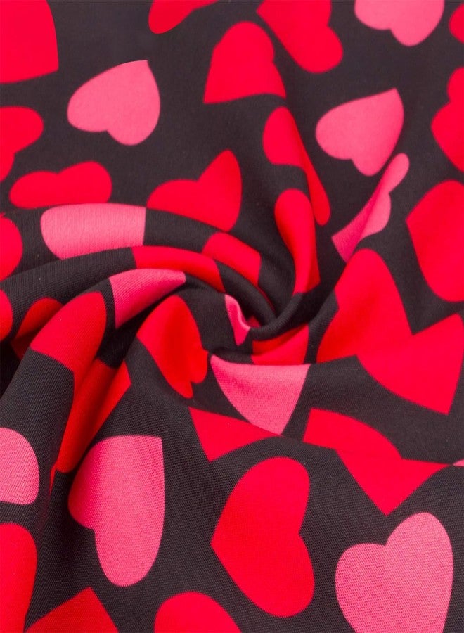 cnomg Valentines Day Dog Bandanas Pet Valentine Scarf Reversible Triangle Scarf for Medium Large Dogs Cats Red Pink Heart Pattern Pet Accessories for Parties Weddings - Image 3