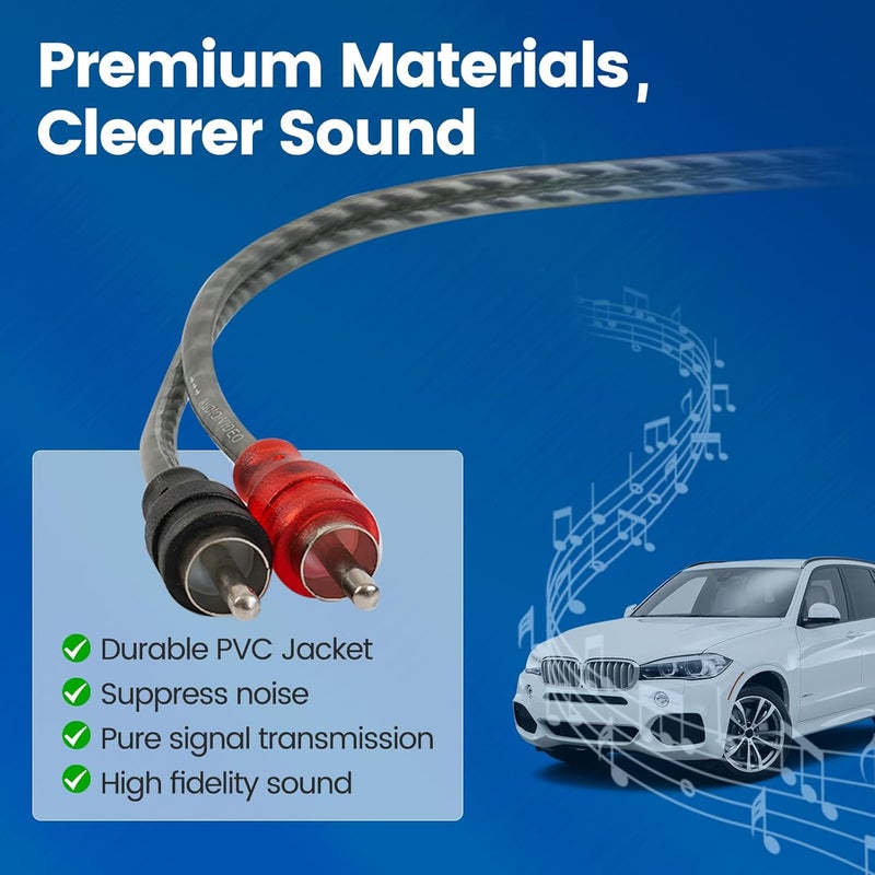 Muzata 8 Gauge Complete Car Amplifier Installation Wiring Kit Subwoofer Amp Install Kit with Power and Ground Cables Speaker Wire Terminals Subwoofer Speaker Audio System M083 - Image 2
