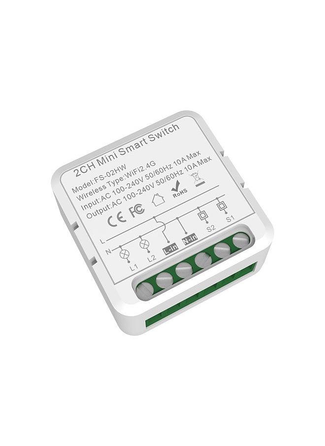 Generic - 2-Way WiFi Switch Relay Module 16A Wireless On/Off Device Dual Control Light Switch Remote Control Tuya APP Device Sharing Voice Control Smart Circuit Breaker - Image 1