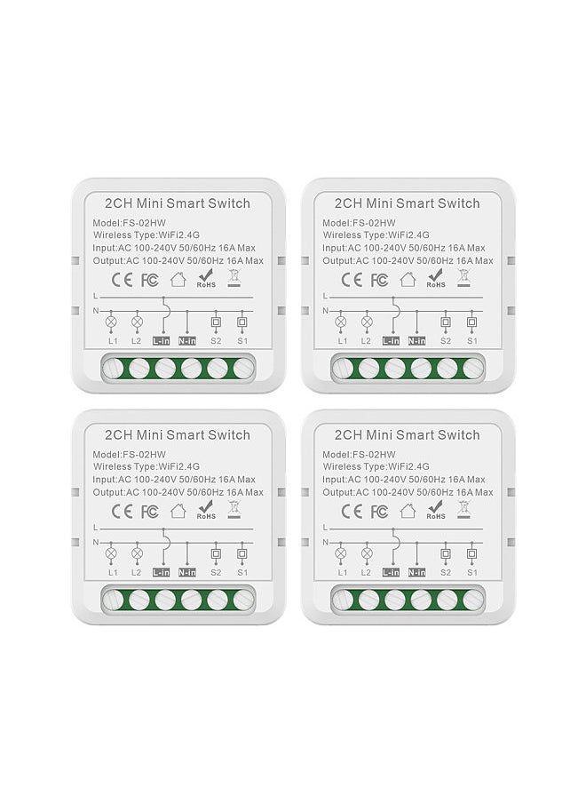 Generic - 2-Way WiFi Switch Relay Module 16A Wireless On/Off Device Dual Control Light Switch Remote Control Tuya APP Device Sharing Voice Control Smart Circuit Breaker - Image 1