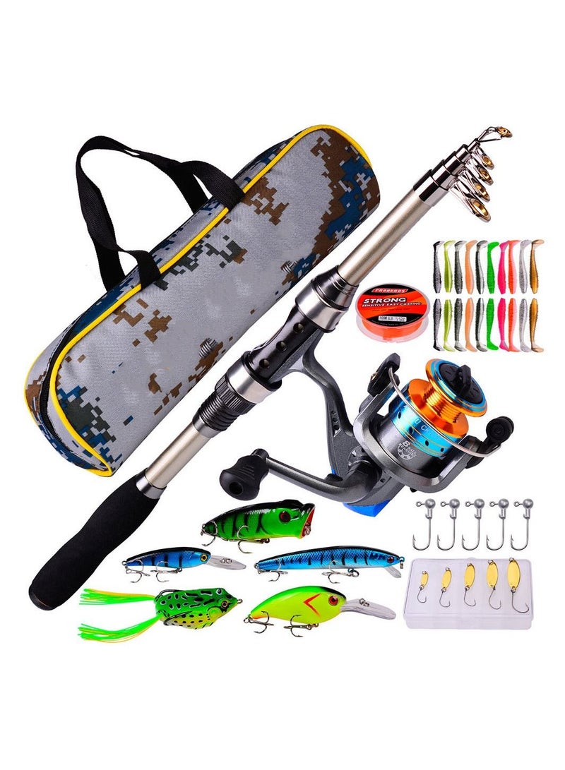 Generic Rock Fishing Sea Rod Set Long Range Throwing Rod Fishing Reel Fishing Rod Bag Combination Carbon Fiber Sea Fishing Rod Sea Rod Fishing Set Bag 1.8m Pole  - Image 1