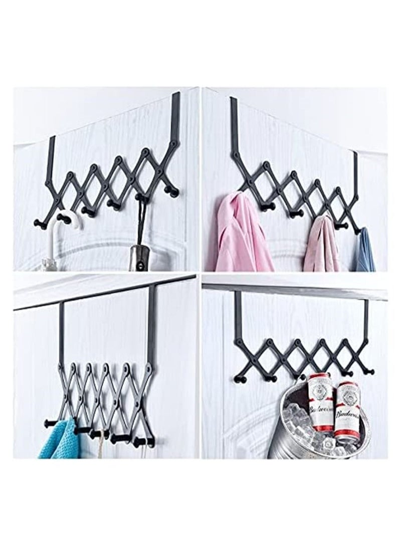 Y&D Door Hanger Expandable Clothes Sturdy Over The Hook 6 hook Rack Decorative Organizer hooks for Clothes Coat Hat belt Towels hanger Home or Office Use - Image 3