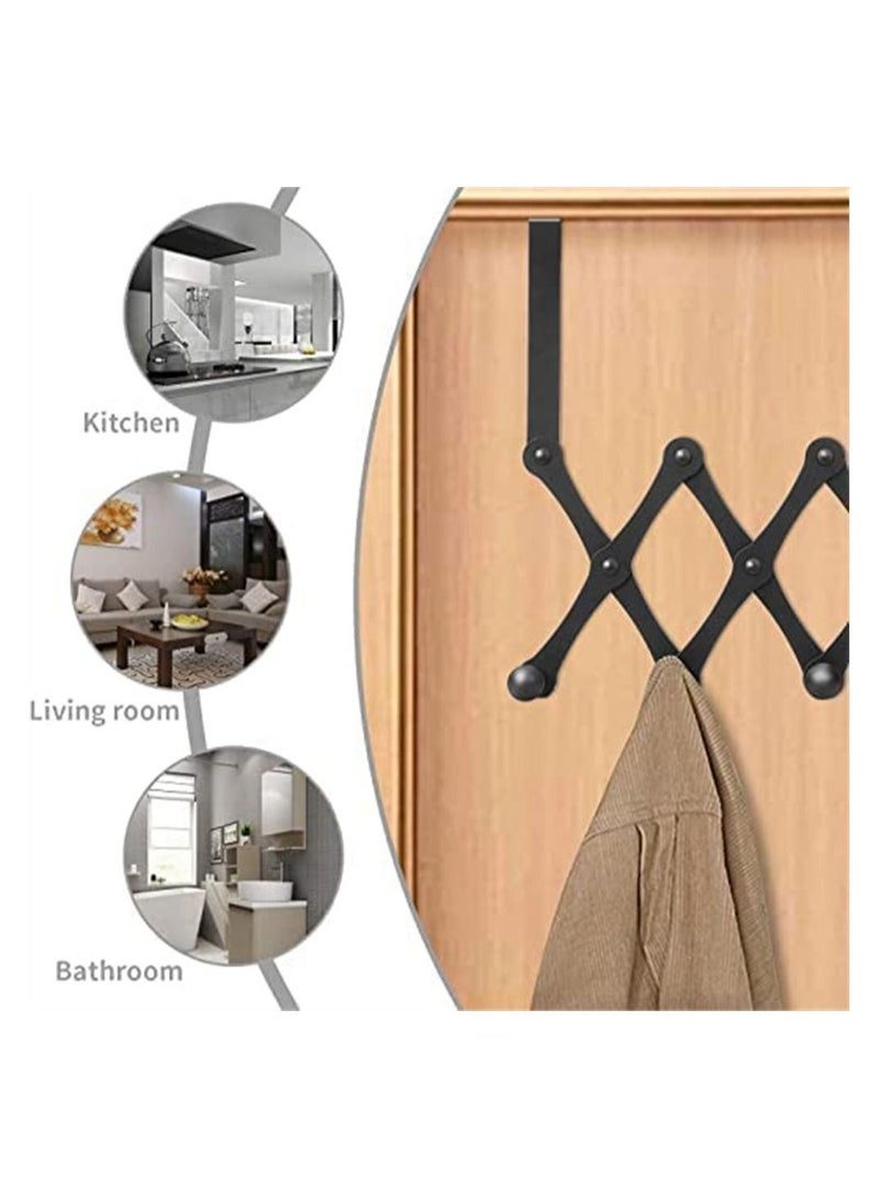 Y&D Door Hanger Expandable Clothes Sturdy Over The Hook 6 hook Rack Decorative Organizer hooks for Clothes Coat Hat belt Towels hanger Home or Office Use - Image 2