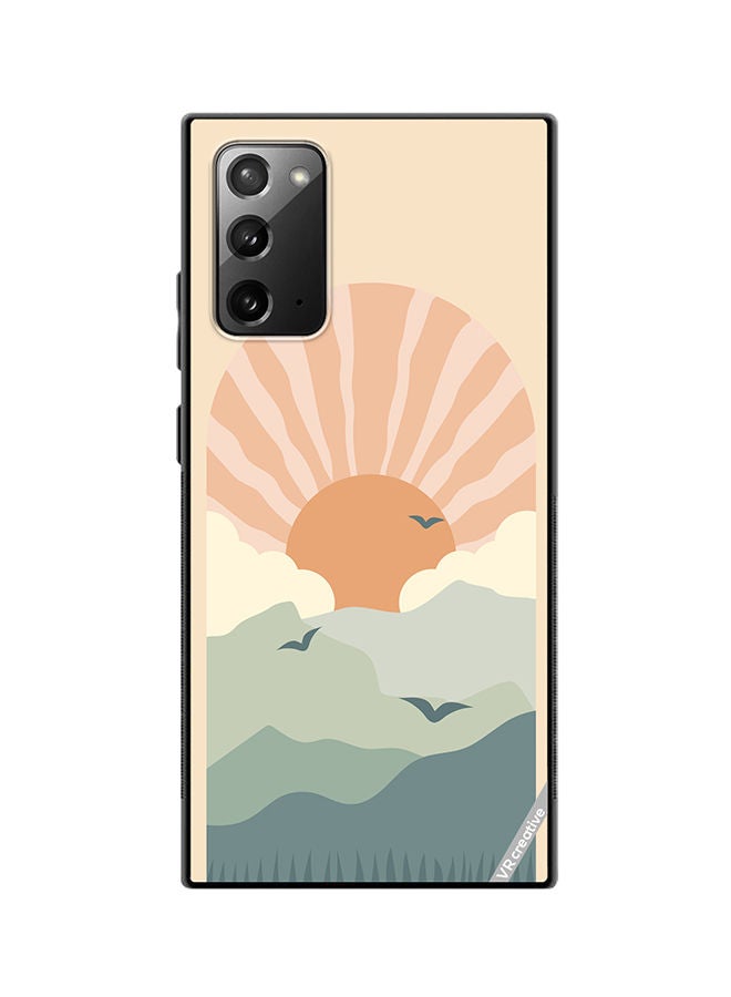 VR CREATIVE Protective Case Cover For Samsung Galaxy Note20 5G Abstract Landscape Design Multicolour - Image 1