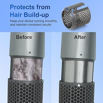 ZEPHBLOW Outer Filter Cover Replacement for Dyson Airwrap Hair Styler HS01 HS05 Models Strainer Magnetic Cage Curling Iron Mesh Parts Gray - Image 4