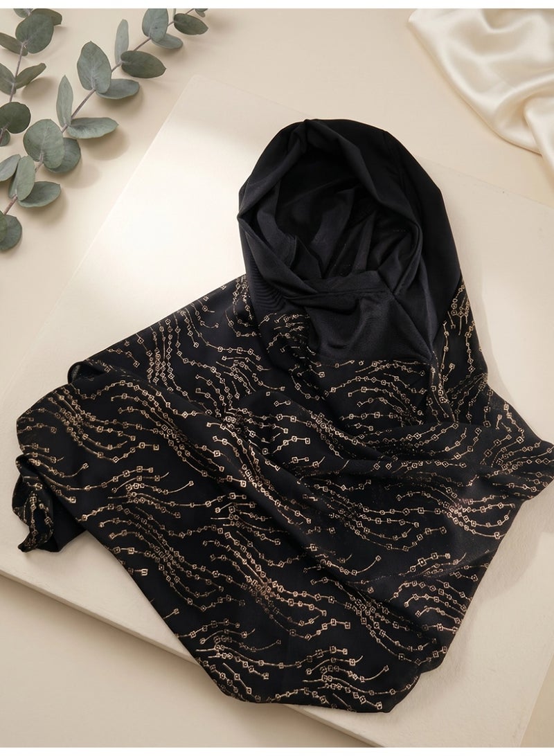 Slema Muslim Islamic Hijabs Head Wrap Scarf Shawl for Women Long Turban Cap - Image 1