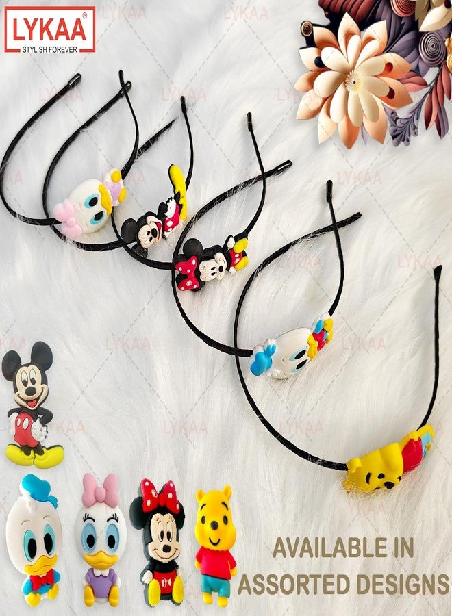 Lykaa Cartoon Hairbands For Baby Girls Mikki mouse Hair Band Hair Accessories baby kids headbands (Pack of 2/Multicolor) - Image 3