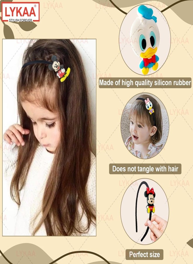 Lykaa Cartoon Hairbands For Baby Girls Mikki mouse Hair Band Hair Accessories baby kids headbands (Pack of 2/Multicolor) - Image 4