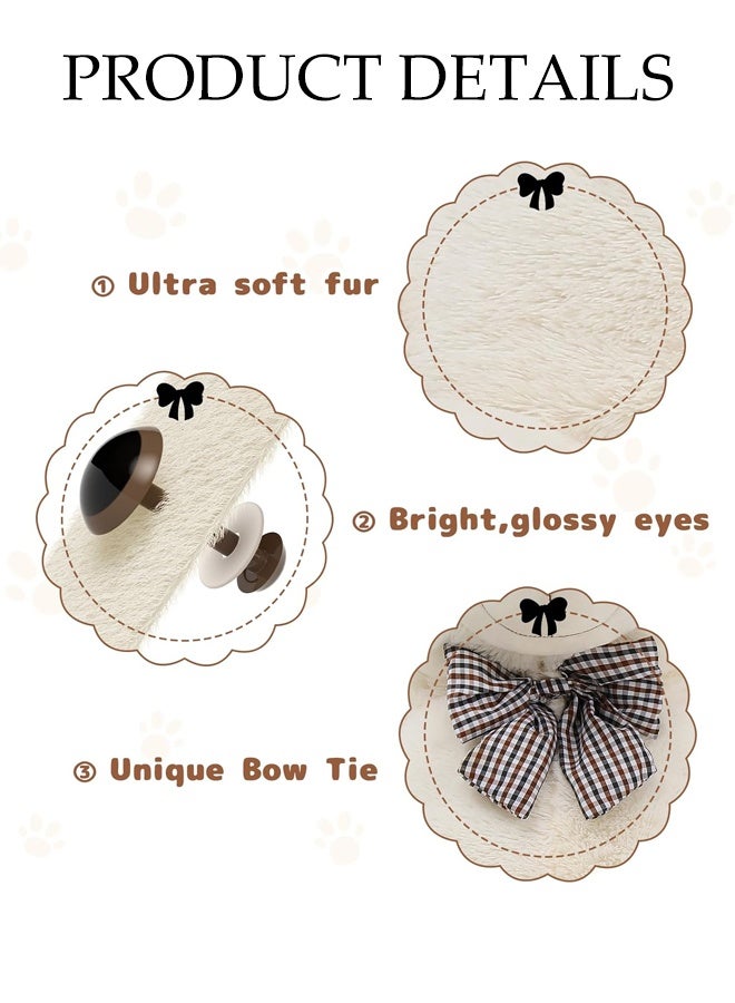 DUNISO Teddy Bear with Cute Bow, Washable Soft Plush Doll ,Stuffed Animal Toy,Gift for Children, suitable for Birthday Party or Any Special days ,140 cm - Image 3