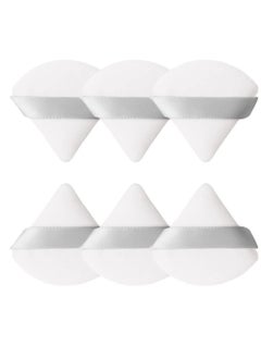 Viedouce 6 Pieces Powder Puff Face Makeup Sponge Soft Velour Triangle Powder Puffs for Loose Powder Setting Powder Cosmetic Foundation Beauty Sponge  - Image 1