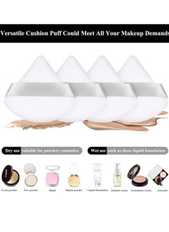 Viedouce 6 Pieces Powder Puff Face Makeup Sponge Soft Velour Triangle Powder Puffs for Loose Powder Setting Powder Cosmetic Foundation Beauty Sponge  - Image 2