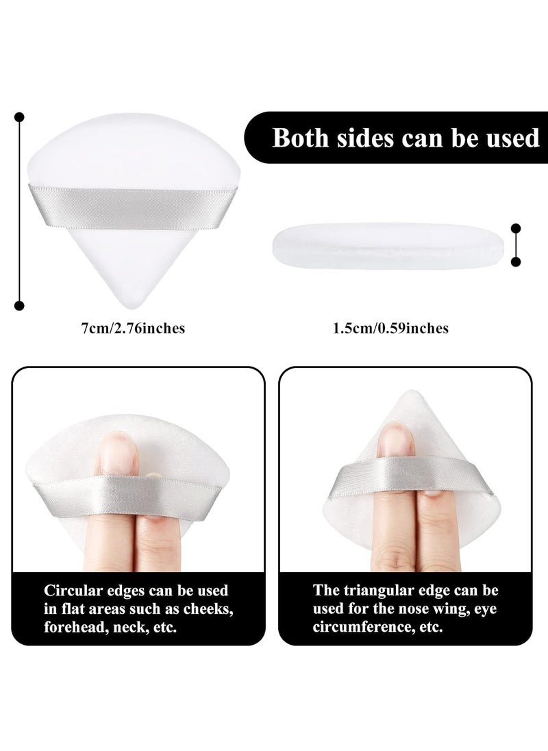 Viedouce 6 Pieces Powder Puff Face Makeup Sponge Soft Velour Triangle Powder Puffs for Loose Powder Setting Powder Cosmetic Foundation Beauty Sponge  - Image 3