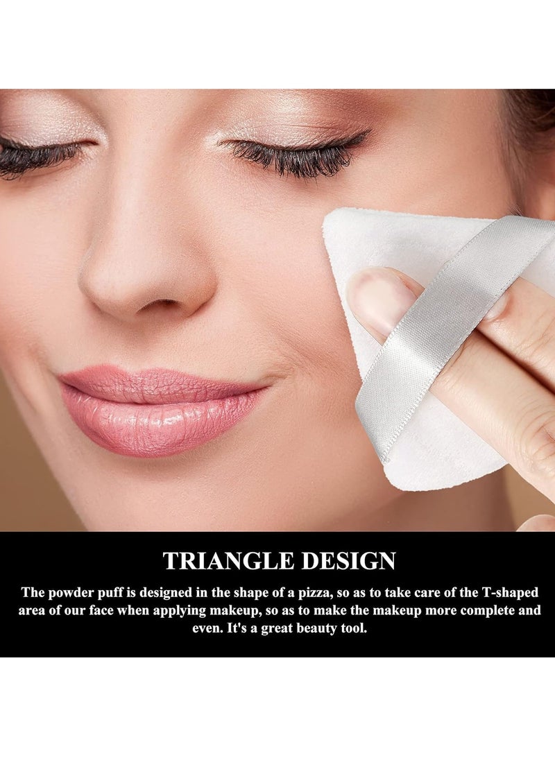 Viedouce 6 Pieces Powder Puff Face Makeup Sponge Soft Velour Triangle Powder Puffs for Loose Powder Setting Powder Cosmetic Foundation Beauty Sponge  - Image 5